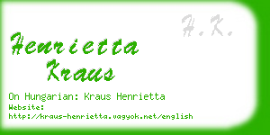 henrietta kraus business card